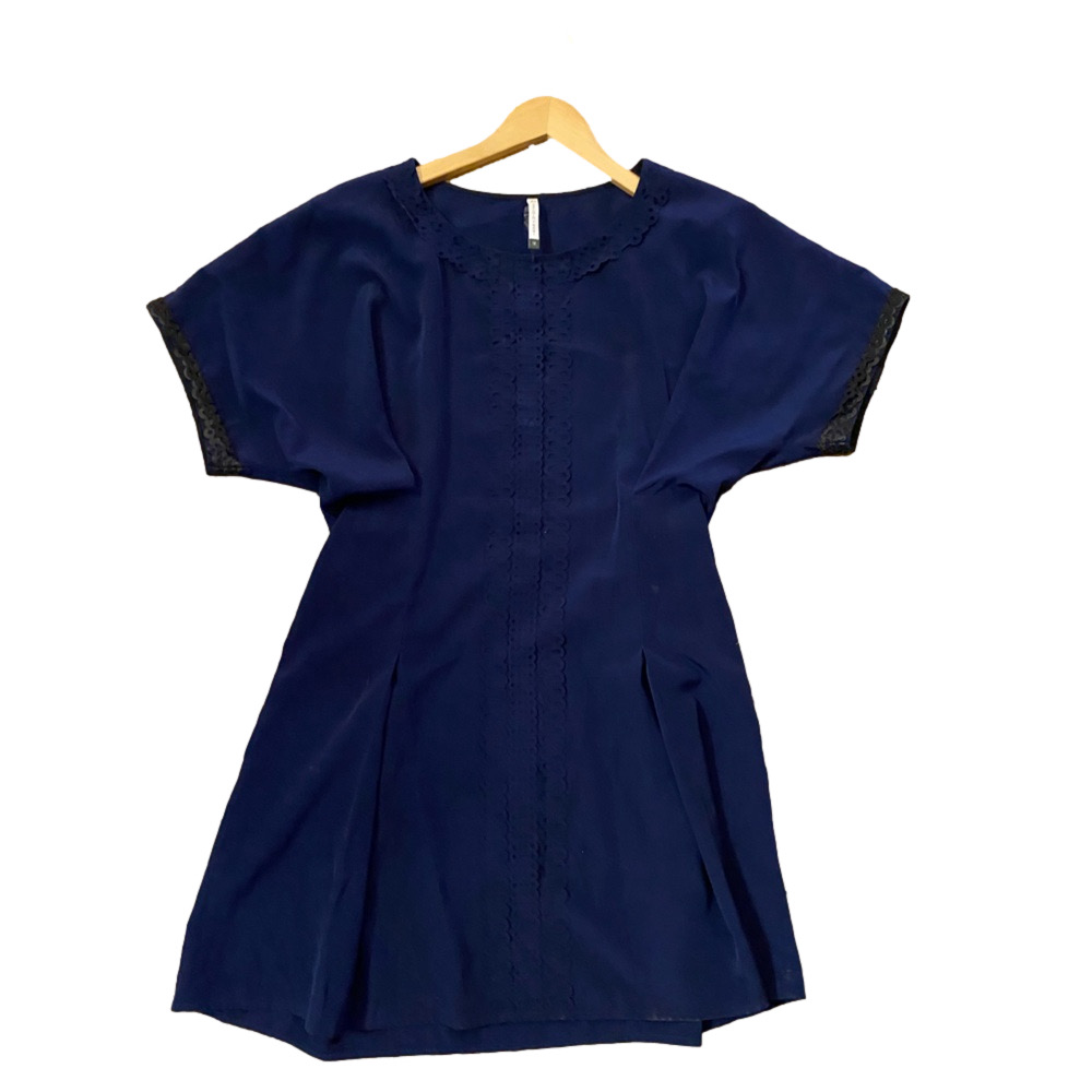 Sachin + Babi Midnight Blue Mini Dress Women’s SZ12 luxury brand batwing sleeve
